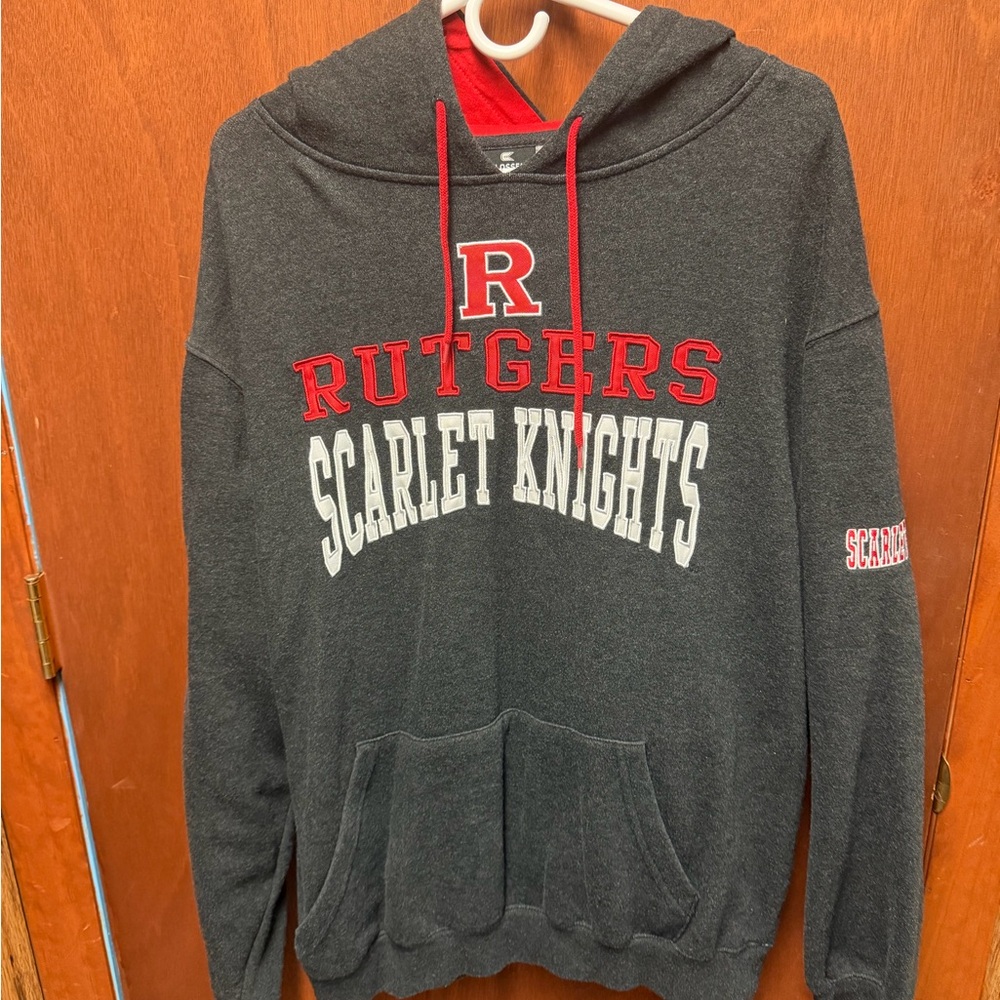 Colosseum Rutgers Scarlet Knights Charcoal Hoodie